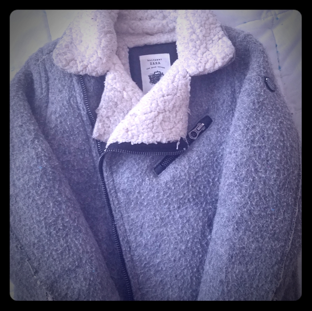 Boys wool moto jacket.
